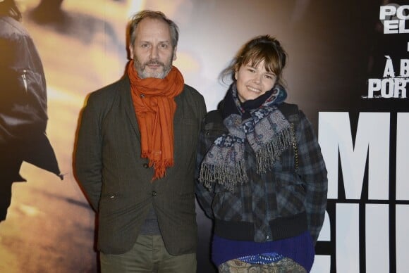 Hippolyte Girardot et sa femme Isabel à l'avant-première du film Mea Culpa à Paris, le 2 février 2014.