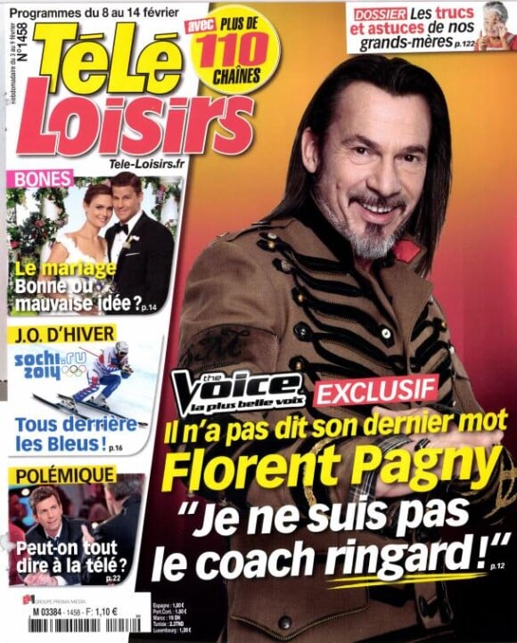Magazine Télé-Loisirs du 8 au 14 février 2014.