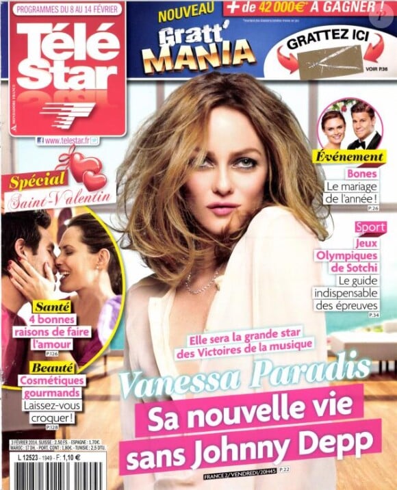 Magazine Télé Star du 8 au 14 février 2014.