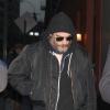Joaquin Phoenix rend visite à l'ex-compagne de Philip Seymour Hoffman, Mimi O'Donnell, à New York le 4 février 2014.