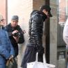 Justin Theroux va rendre visite à l'ex-compagne de Philip Seymour Hoffman, Mimi O'Donnell, à New York le 4 février 2014.