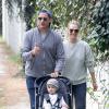 Molly Sims, son mari Scott Stuber et leur fils Brooks à Beverly Hills, Los Angeles, le 26 janvier 2014.