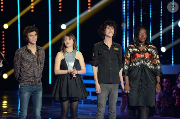 EXCLUSIF - Nouvelle star 2014. Mathieu, Pauline, Alvaro et Yseult sur le huitième prime de la "Nouvelle Star 2014", le 6 février 2014.
