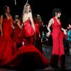 Jill Hennessy défile lors de la soirée "Go Red For Women", dans le cadre de la fashion week à New York, le 6 février 2014.