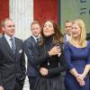 La princesse Mary de Danemark faisait pour la première fois équipe avec la ministre Sofie Carsten Nielsen à la glyptothèque de Copenhague le 6 février 2014 pour la remise du Prix de la Recherche Elite.
