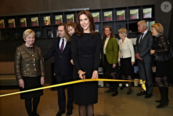 La princesse Mary de Danemark a inauguré l'exposition Van Gogh "Drame en Arles" au musée Ordrupgaard à Charlottenlund, le 6 février 2014