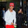 Le rappeur Lil Za et Kylie Jenner à la sortie du Sunset Marquis Hotel à West Hollywood, le 2 février 2014.