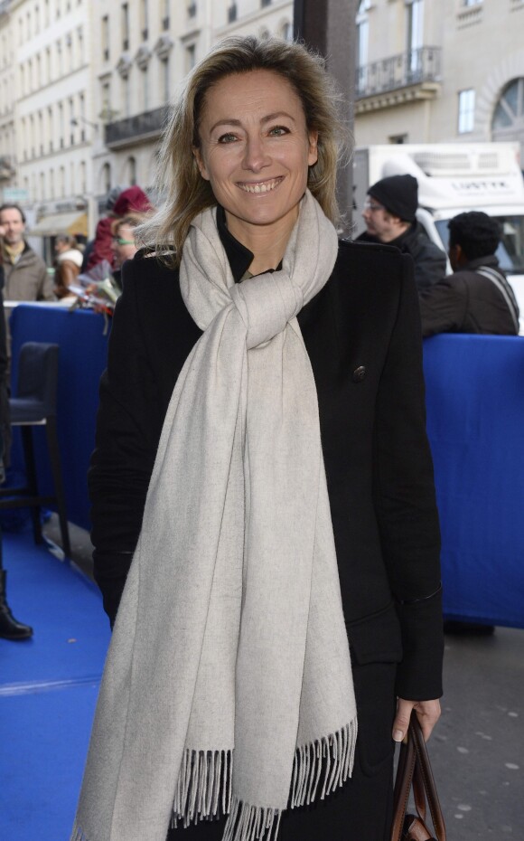Anne-Sophie Lapix à l'avant-première du film "La Belle et La Bête" à Paris le 9 février 2014.