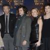 Léa Seydoux, Vincent Cassel, Jonathan Demurger, Audrey Lamy (robe Jean-Claude Jitrois) et Sara Giraudeau à l'avant-première du film "La Belle et La Bête" à Paris le 9 février 2014.