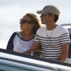 Marc Anthony et sa compagne Chloe Green en vacances à la Barbade, le 31 décembre 2013.