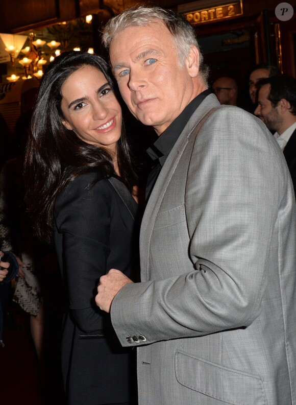 Franck Dubosc et sa femme Danièle lors de la première du film Fiston au Grand Rex à Paris, le 10 février 2014.