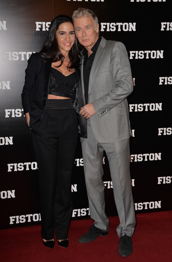 Franck Dubosc et sa femme Danièle lors de la première du film Fiston au Grand Rex à Paris, le 10 février 2014.