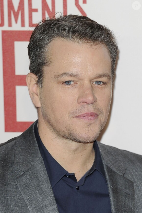 Matt Damon lors de la première du film The Monuments Men à Londres, le 11 février 2014.