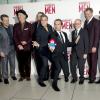 Matt Damon, Bill Murray, John Goodman, George Clooney, Jean Dujardin, Bob Balaban, Hugh Bonneville et Dimitri Leonidas à Londres, le 11 février 2014.