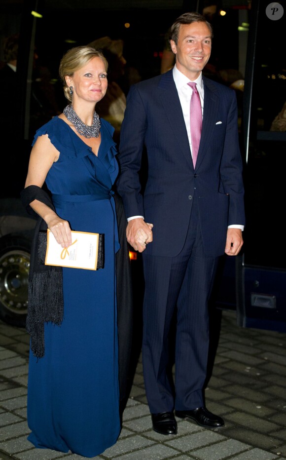 La princesse Carolina de Bourbon-Parme et son époux Albert Brenninkmeijer le 1er février 2014 au gala célébrant les 33 ans de règne de la princesse Beatrix des Pays-Bas, à Rotterdam.