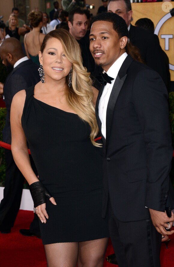 Mariah Carey et Nick Cannon à la 20e cérémonie des Screen Actors Guild Awards à Los Angeles, le 18 janvier 2014.