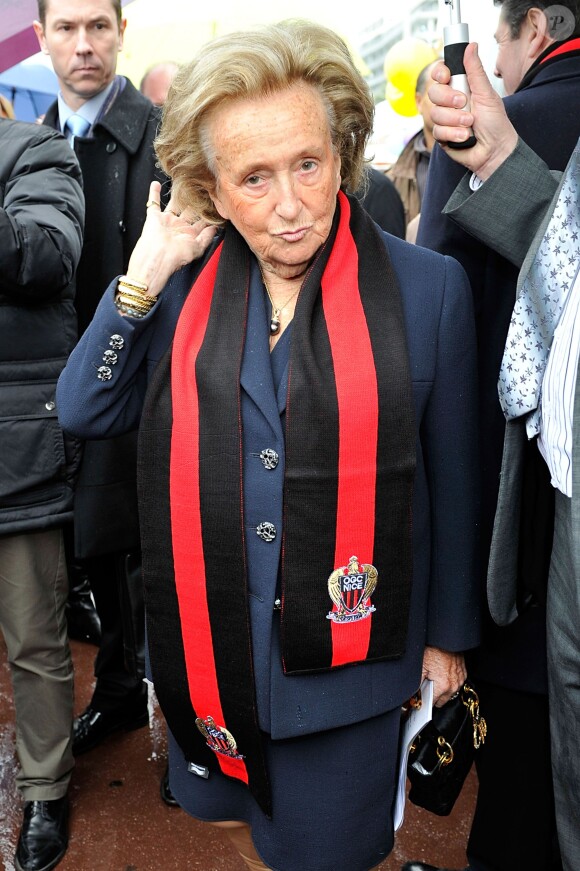 Bernadette Chirac participe à la dernière étape de l'opération Pièces Jaunes à Nice, le 8 février 2014.