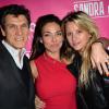 Sandra Zeitoun, Marc et Sarah Lavoine lors de la contre-soirée de la Saint-Valentin par l'agence Sandra & CO au club Le Chapelier à Paris, le 14 février 2014.
