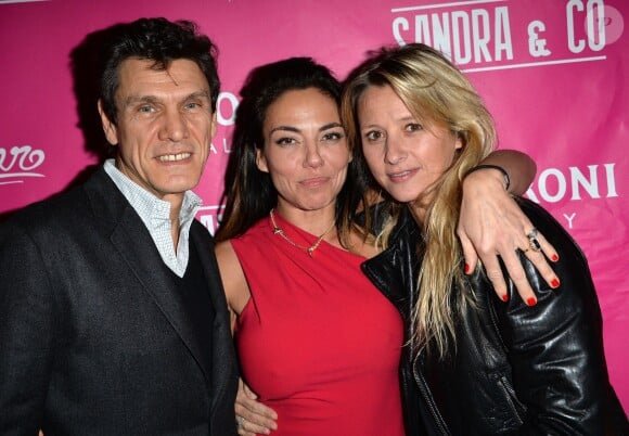 Sandra Zeitoun, Marc et Sarah Lavoine lors de la contre-soirée de la Saint-Valentin par l'agence Sandra & CO au club Le Chapelier à Paris, le 14 février 2014.