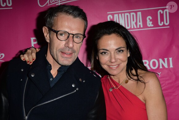 Sandra Zeitoun et Lambert Wilson lors de la contre-soirée de la Saint-Valentin par l'agence Sandra & CO au club Le Chapelier à Paris, le 14 février 2014.