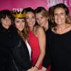 Mademoiselle Agnes, Sandra Zeitoun, Sarah Lavoine et Lisa Azuelos lors de la contre-soirée de la Saint-Valentin par l'agence Sandra & CO au club Le Chapelier à Paris, le 14 février 2014.