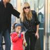 Heidi Klum avec ses enfants dans les rues de Beverly Hills, le 16 février 2014.