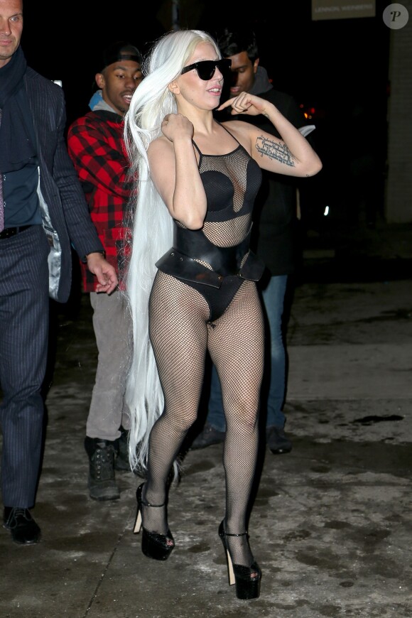 Lady Gaga dans les rues de New York, le 17 février 2014.