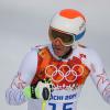 Bode Miller lors de la descente olympique à Rosa Khutor lors des Jeux olympiques de Sotchi, le 9 février 2014