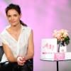 La jolie Katie Holmes prend la pose pour présenter la campagne Pink Elephant Campaign en faveur de la lutte contre le cancer du sein, en partenariat avec Kohl's Cares, à New York, le 13 février 2014.