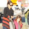 Katie Holmes et Suri à New York, le 11 février 2014.