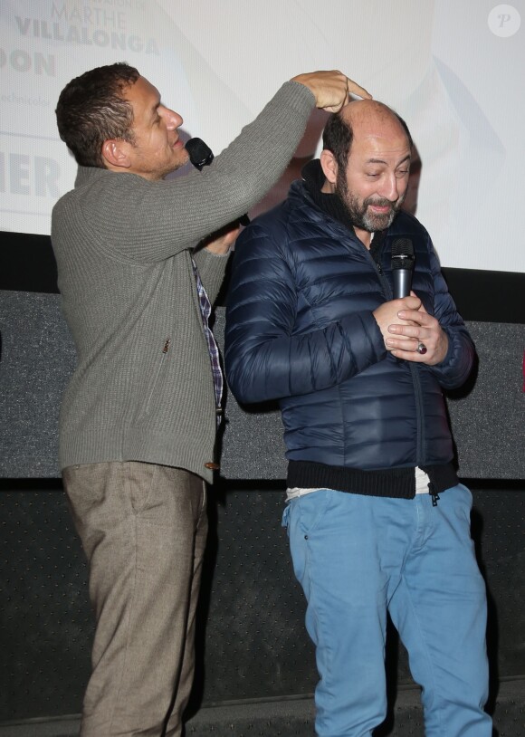 Exclusif - Dany Boon, Kad Merad lors de l'avant-première du film 'Supercondriaque' à Rueil-Malmaison le 20 février 2014