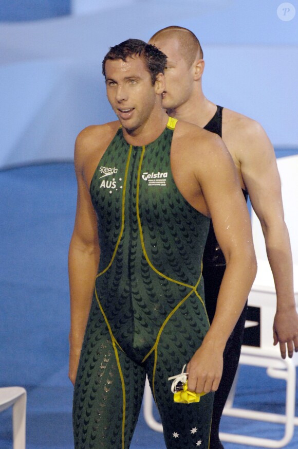 Grant Hackett lors des championnats du monde à la Rod Laver Arena de Melbourne, le 25 mars 2007