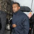 Kanye West arrive à L'Observatoire pour assister au défilé Balenciaga automne-hiver 2014-2015. Paris, le 27 février 2014.