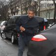 Ce jeudi 27 février, Kanye West a assisté au défilé Balenciaga automne-hiver 2014-2015, qui a eu lieu à L'Observatoire. Paris, le 27 février 2014.