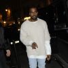 Kanye West arrive au Costes pour dîner. Paris, le 26 février 2014.