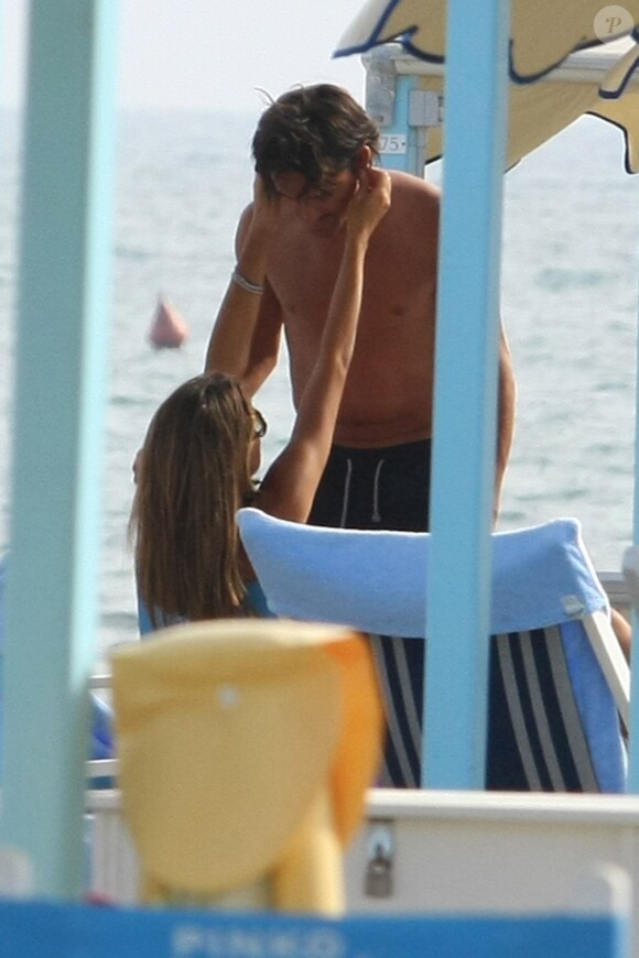 Filippo Inzaghi et Alessia Ventura à Forte dei Marmi, le 30 juin 2009.