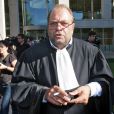 Eric Dupond-Moretti, avocat des joueurs de handball Nicola et Luka Karabatic, devant la cour de justice de Montpellier le 2 octobre 2012