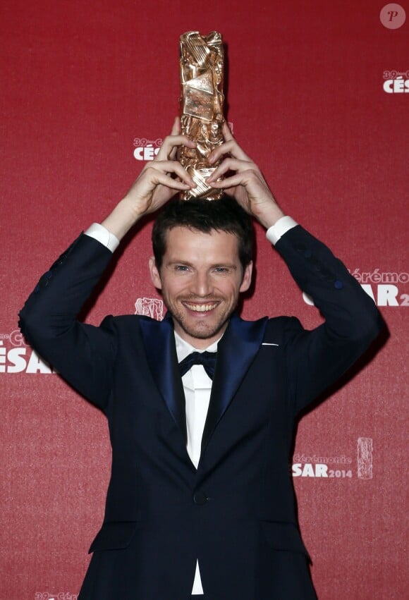 Pierre Deladonchamps, César du meilleur espoir masculin pour L'Inconnu du lac - cérémonie des César 2014, le 28 février