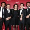 Guillaume Gallienne et des membres de son équipe du film Les Garçons et Guillaume à table - cérémonie des César 2014, le 28 février