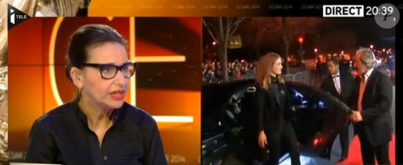 Julie Gayet arrive aux César 2014, une réelle surprise.