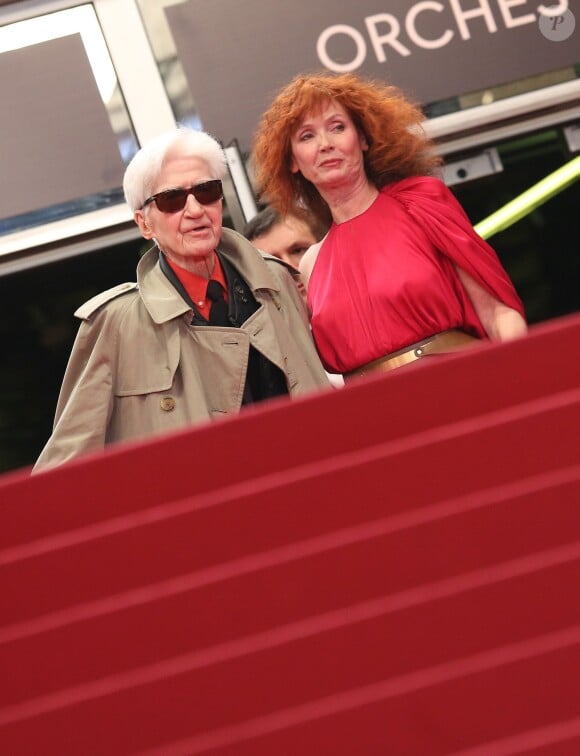 Alain Resnais et Sabine Azéma lors du Festival de Cannes 2012