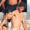 Rafael Nadal et sa petite amie Xisca Perello en vacances avec un groupe d'amis sur l'île de Cozumel au Mexique du 27 février au 2 mars 2014.