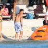 Rafael Nadal et sa petite amie Xisca Perello en vacances avec un groupe d'amis sur l'île de Cozumel au Mexique du 27 février au 2 mars 2014.