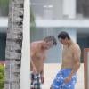Rafael Nadal et sa petite amie Xisca Perello en vacances avec un groupe d'amis sur l'île de Cozumel au Mexique du 27 février au 2 mars 2014.