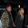 Jay-Z et sa belle Beyoncé arrivent Arts Club à Londres le 5 mars 2014.