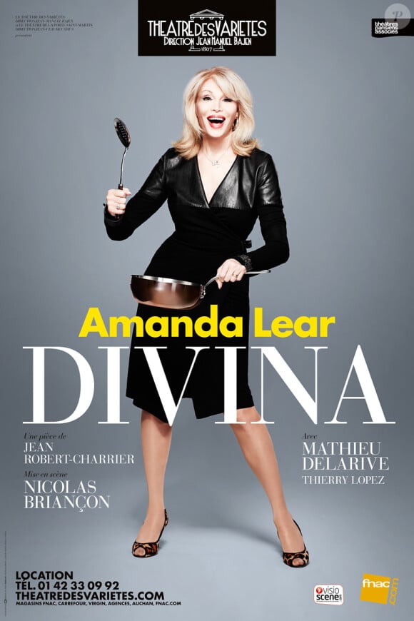 Amanda Lear est l'affiche de Divina, au théâtre des Variétés à Paris.