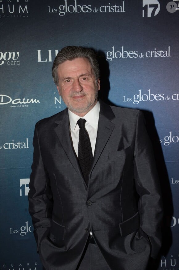 Daniel Auteuil lors de la 9e cérémonie des Globes de Cristal au Lido à Paris, le 10 mars 2014.