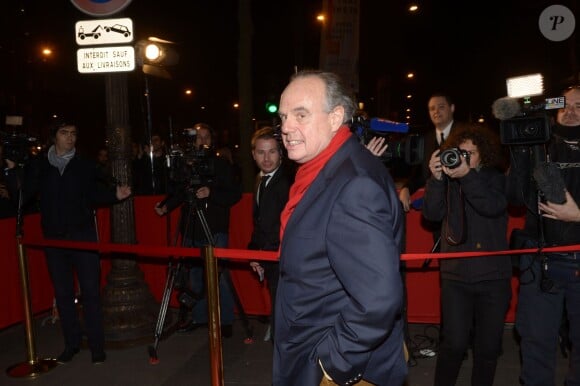 Frédéric Mitterrand lors de la 9e cérémonie des Globes de Cristal au Lido à Paris, le 10 mars 2014.