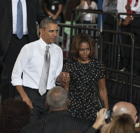 Barack Obama et son épouse Michelle Obama à Miami le 7 mars 2014