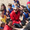 La princesse Charlene de Monaco à Capbreton le 1er septembre 2013 pour promouvoir le programme Learn to Swim de la Fondation Princesse Charlene.